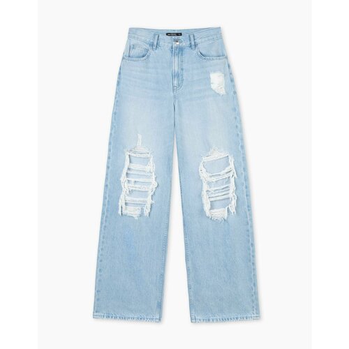 Джинсы Gloria Jeans, размер 10-12л/146-152, синий, голубой джемпер gloria jeans средней длины размер 10 12л 146 152 синий