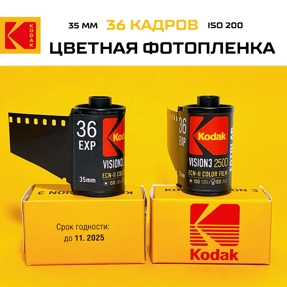 Цветная фотопленка кадров Kodak vision 250D / 36 кадров