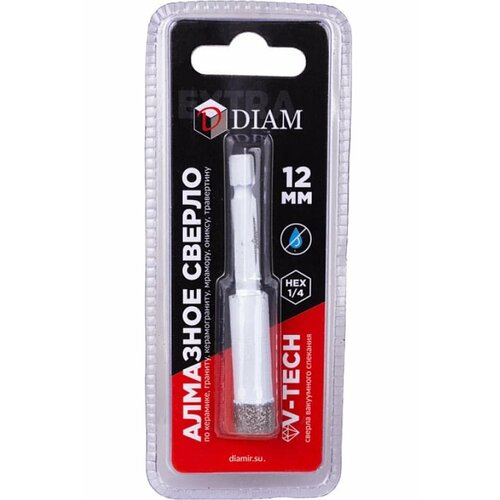 Сверло алмазное 12x35мм HEX-E Extra Line V-Tech DIAM 320328 830₽