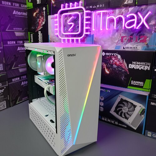 ITmax Системный блок Игровой ПК ANIME 12 ядер 24 потока Intel Xeon E5-2680V4 RAM 32 ГБ SSD 256 ГБ AMD Radeon RX 580 8 Гб Windows белый 45500₽