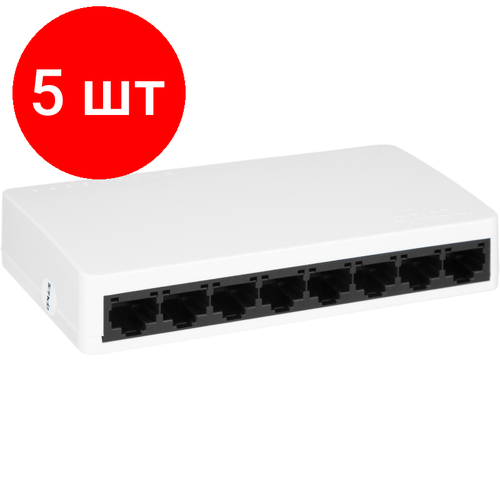 Комплект 5 штук Коммутатор Tenda S108 100 Мбитсек 8 port 6763₽