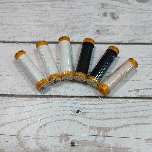 ТД00252 Нить отделочная Seralon 100% п/э 30м набор ассорти -6 катушек