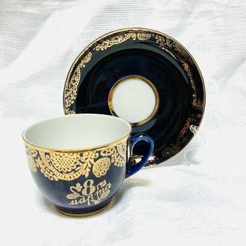 Чайная пара кобальт ЛФЗ