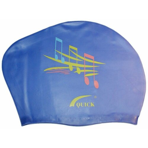Шапочка для плавания для длинных волос QUICK ноты Синий 700₽