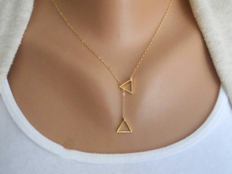 Колье, длина 41 см, золотистый