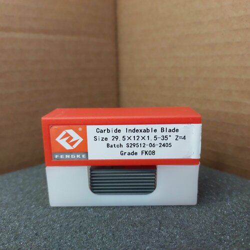 Комплект Нож сменный четырехсторонний твердосплавный для фрез 30х12х1,5 заточка 35 гр. Z4 сплав FK08 ( CERATIZIT KCR08) 10 шт