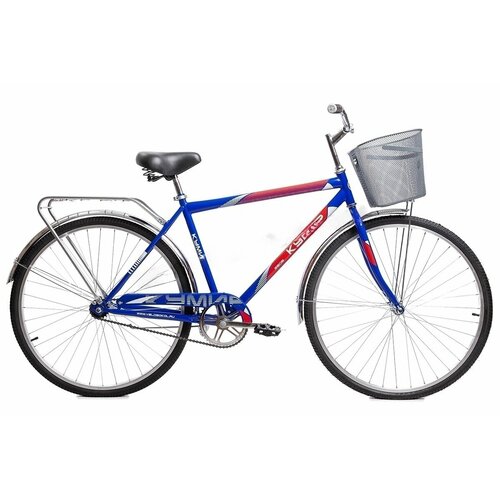 Велосипед городской 28 с корзиной Кумир 2806 мужской синий 18750₽