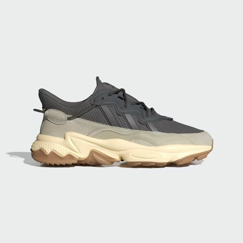 Кроссовки adidas, размер UK 8, бежевый, серый