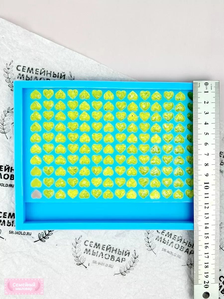 Силиконовая форма для воска, мыла, декора сердечки — фото 1