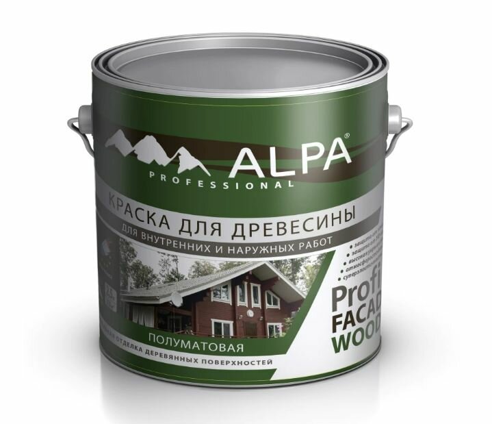 Краска для древесины ALPA Profi Facade Wood 25 л белая (база A)