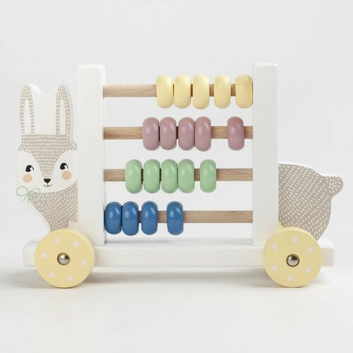 Игрушка развивающая 20 см дерево Счеты на колесах Kiddy 1590₽