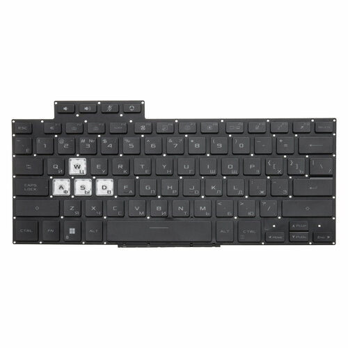 Клавиатура с подсветкой для ноутбука Asus TUF Dash F15 FX516PM / TUF Dash F15 FX516PE / TUF Dash F15 FX516PC / TUF Dash F15 FX516PR - черная