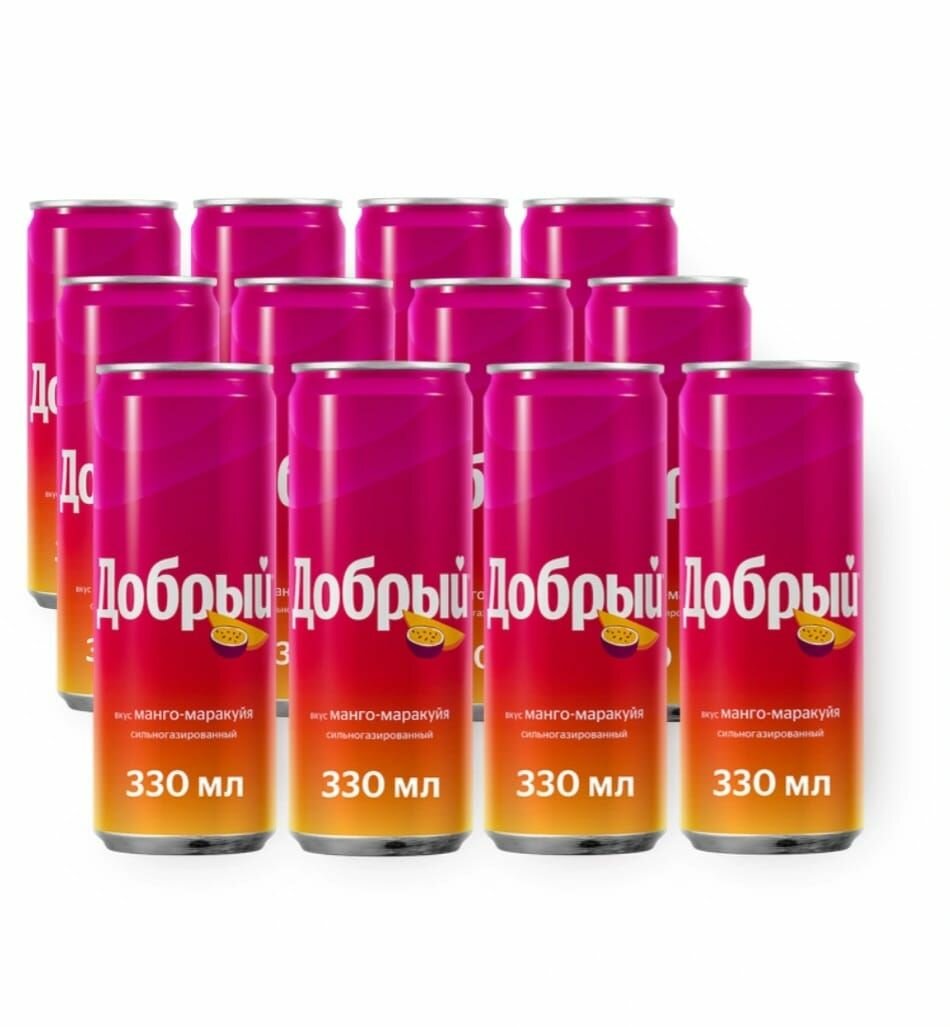 Напиток Добрый Манго Маракуйя Ж/Б 0,33 по 12 шт