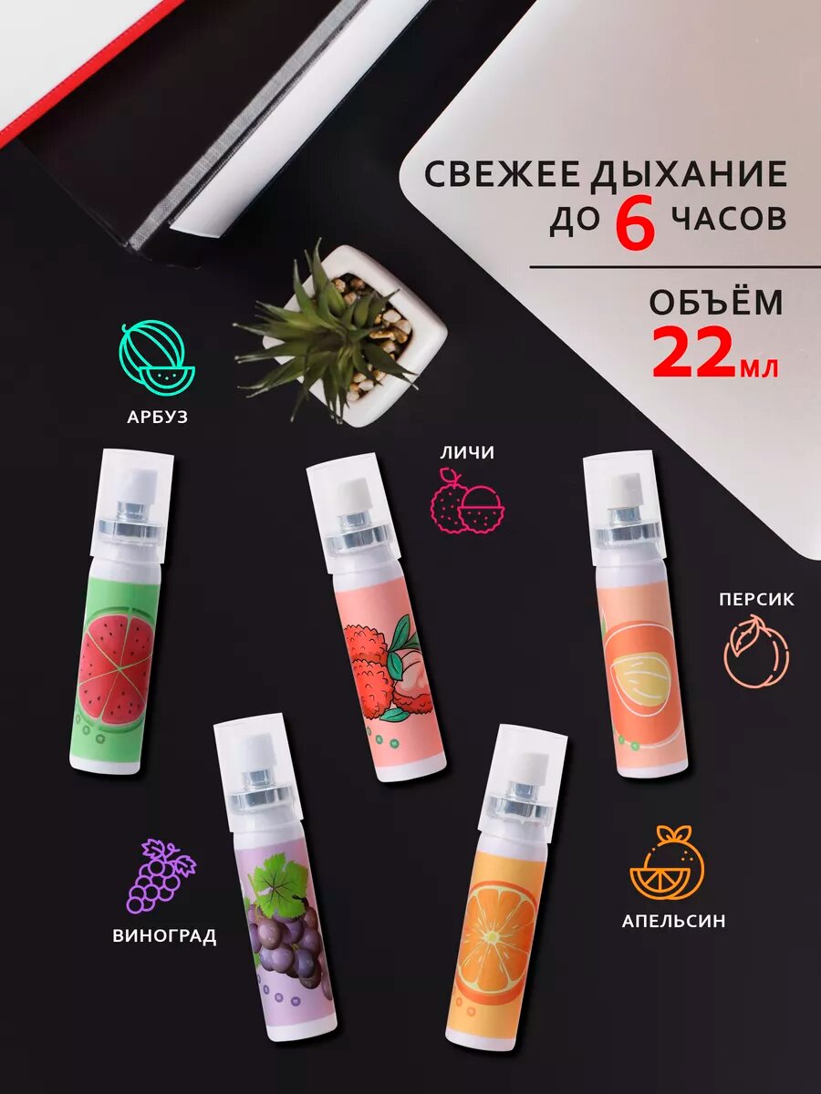Картинки Освежающий спрей от запаха для полости рта со вкусом