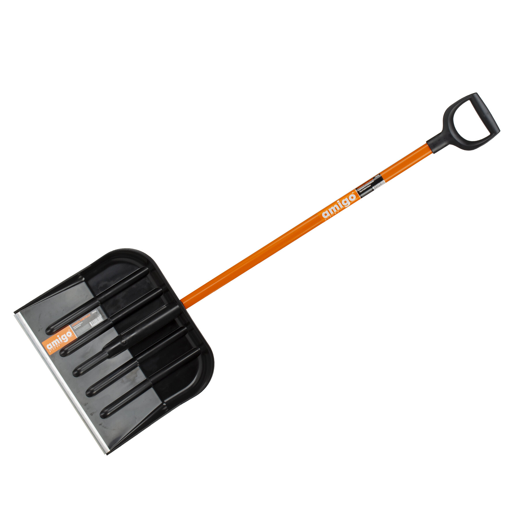 Лопата для снега AMIGO 78016. Ковш 45 см. полипропилен. Стальной черенок