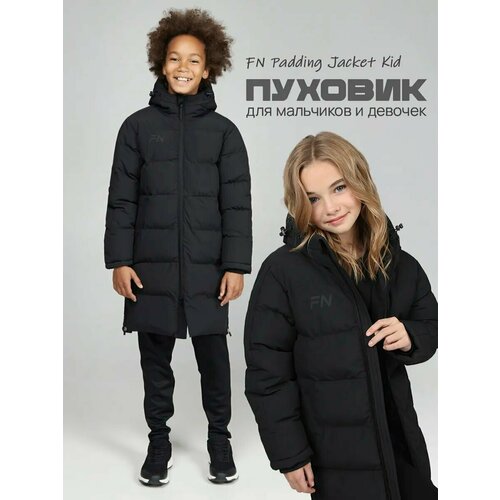 фото Пуховик fn куртка зимняя для мальчика padding kid jacket пуховик, размер 120, черный