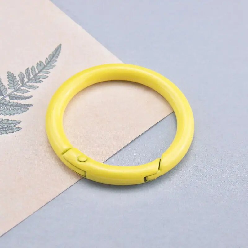 Металлические застежки-кольца для бижутерии 2-14 шт 2cm 2PCS-LOT Светло-желтый