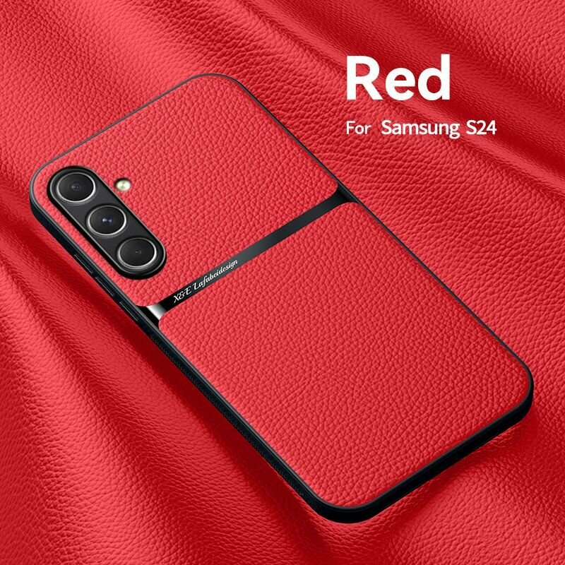 Чехол на Samsung Galaxy S24 /(Самсунг Галакси с24), С защитой камеры / Высококачественная кожа