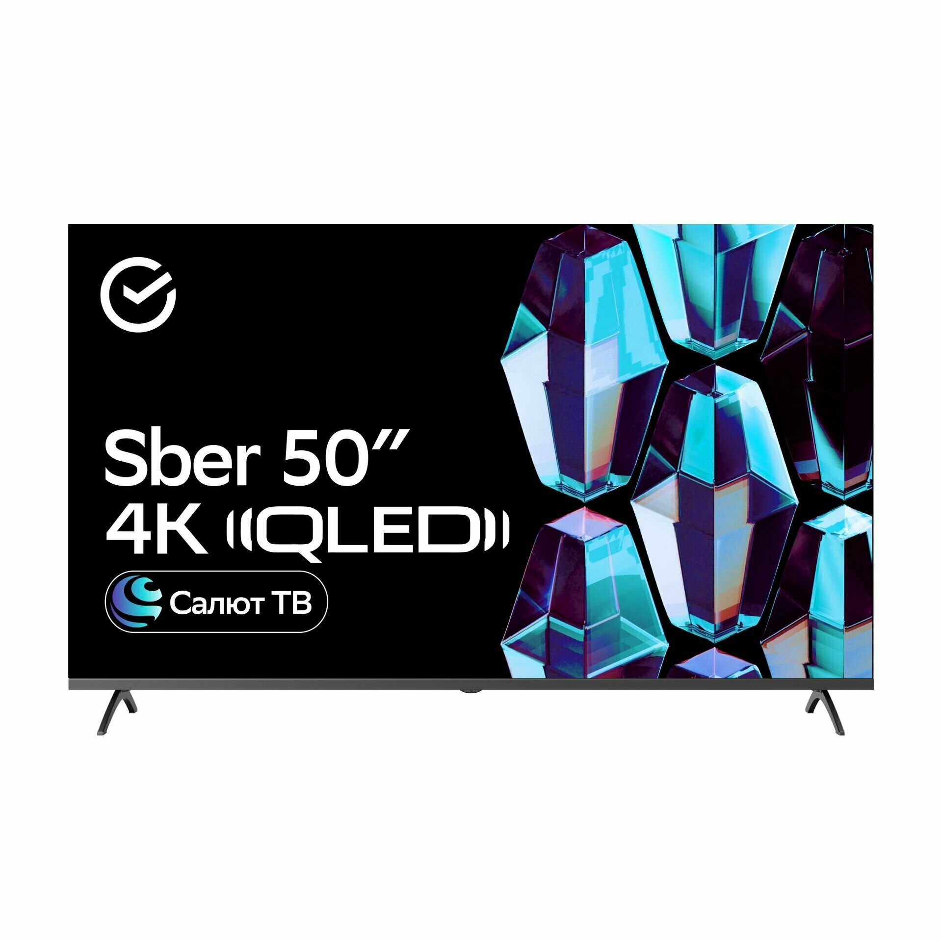Телевизор Sber SDX-50UQ5235, диагональ 50", разрешение 4K, QLED, Smart TV