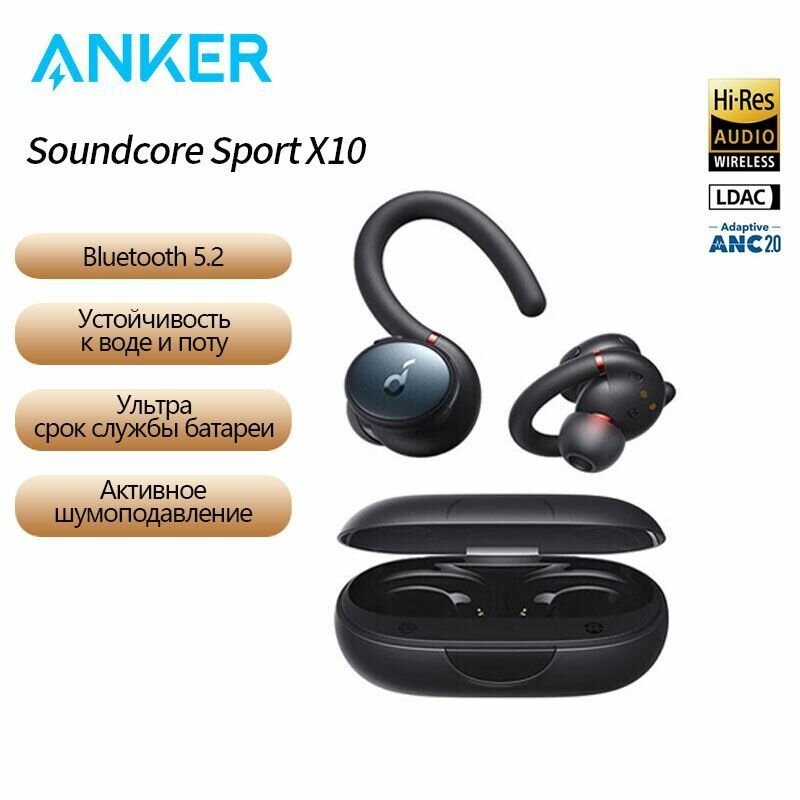 Беспроводные наушники Anker Soundcore Sport X10(A3961P11), чёрный