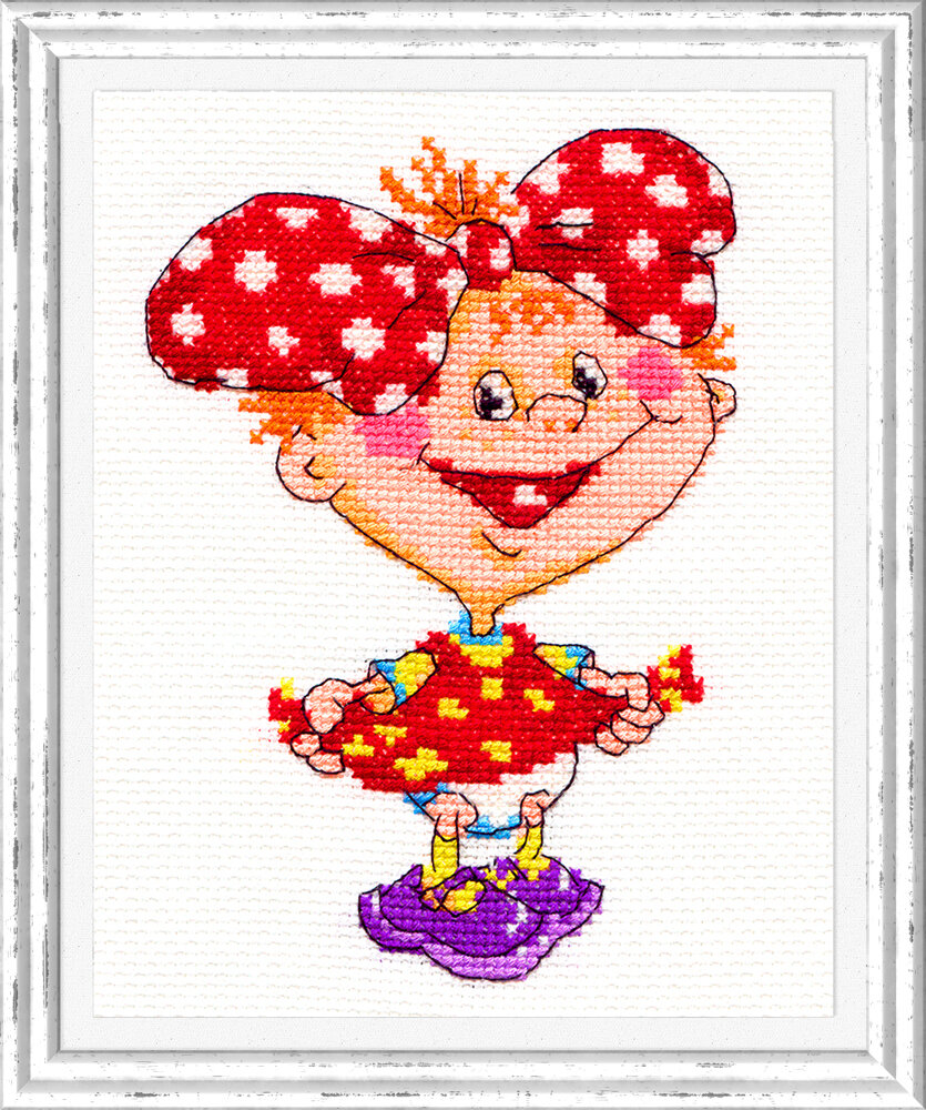 26-04 "Красотуля". Набор для вышивания крестом Чудесная игла 11х15 см.