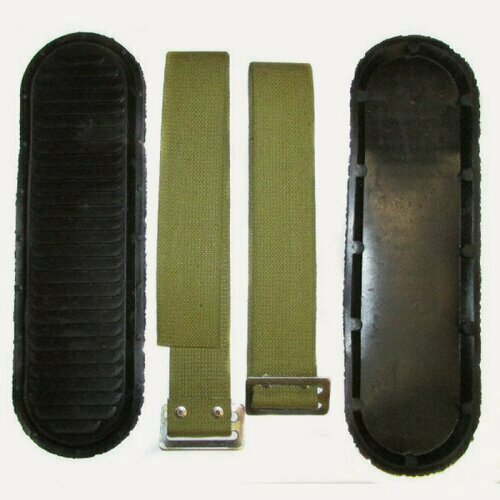 Изображение товара Комплект к лыжам Маяк, носковый ремень, брезент, зеленый/хаки