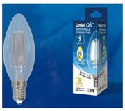 Светодиодная лампа Uniel LED-C35-9W/4000K/E14/CL/DIM GLA01TR диммируемая