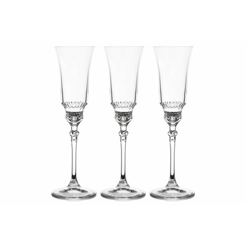 Набор бокалов для шампанского, Gemma Aida, 0,15 л, 6 шт, La Reine, LR-066