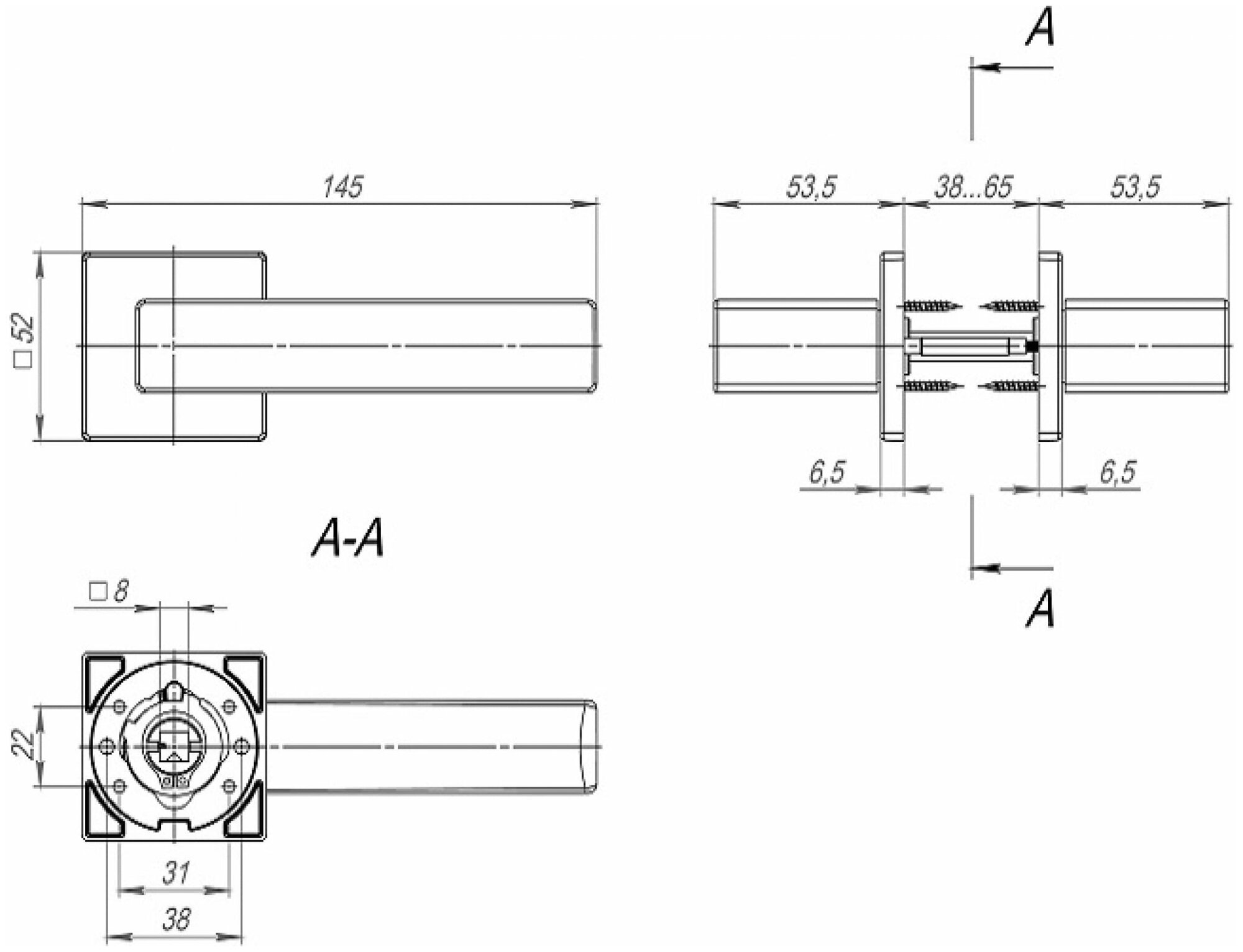 Ручка раздельная RED LINE SL BL-24 черный