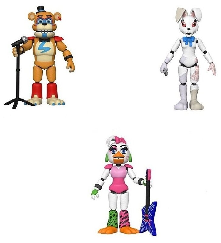 Набор из 3 подвижных фигурок фнаф 5 ночей с Фредди Five Nights at ...