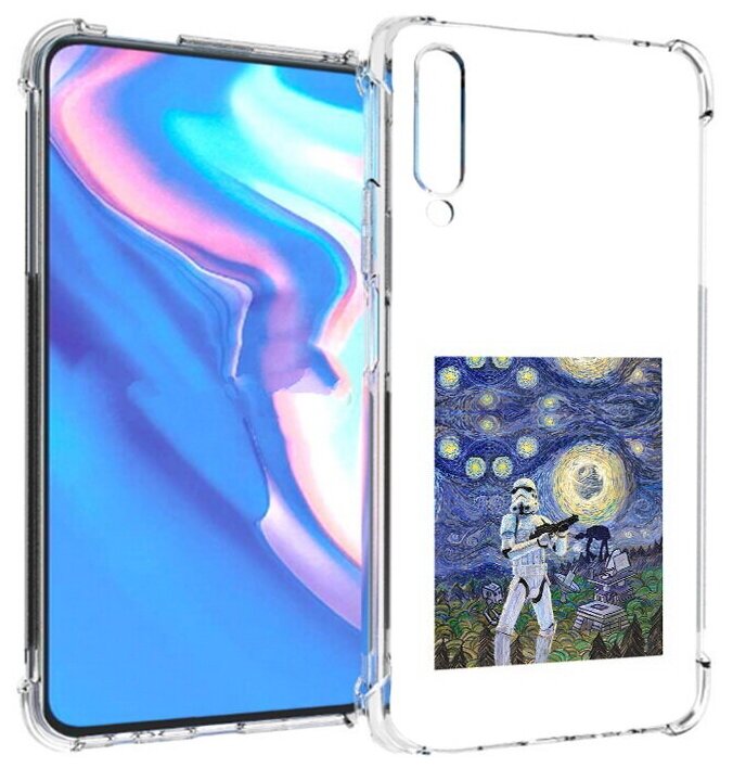 Чехол задняя-панель-накладка-бампер MyPads star wars звездная ночь для Honor 9X Pro/Huawei Y9s/P Smart Pro 2019 противоударный