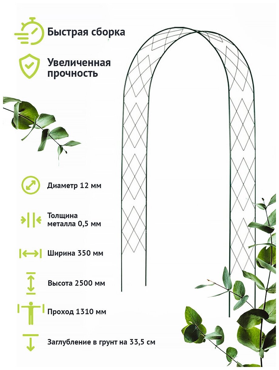 Арка ПТФ Лиана "Ромб" разборная (упаковка гофрокороб)