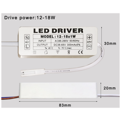 Светодиодный драйвер 300 мА 12 Вт -18 Вт светодиодный драйвер 10 вт 20 вт 30 вт 50 вт 70 вт адаптер освещения источник питания ip65 300 ма 600 ма 900 ма 1500 ма 2100 ма