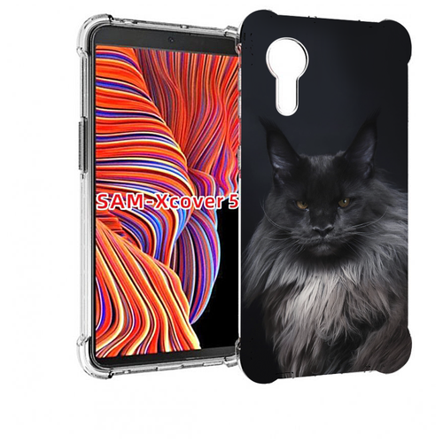 Чехол MyPads кошка мейн кун 2 для Samsung Galaxy Xcover 5 задняя-панель-накладка-бампер