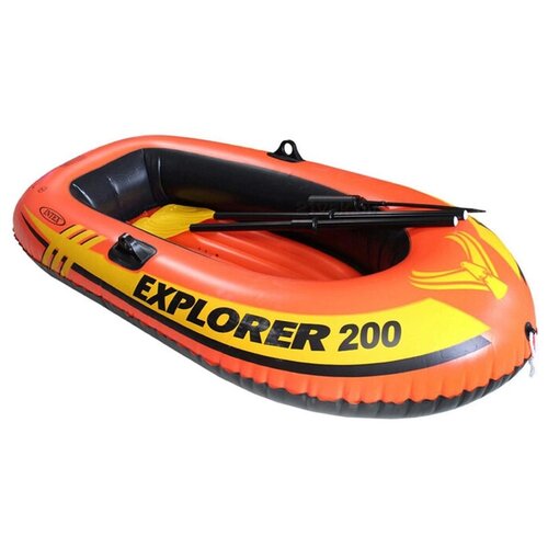 фото Лодка explorer pro 200, 2 местая, 196 х 102 х 33 см, вёсла, насос, от 6 лет, до 120 кг, 58357np intex