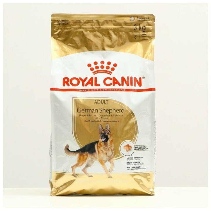 Royal Canin German Shepherd Adult для собак породы немецкая овчарка Курица, 3 кг. - фотография № 10