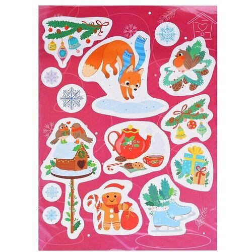 Набор настенных наклеек Лисичка и друзья 300308 229₽