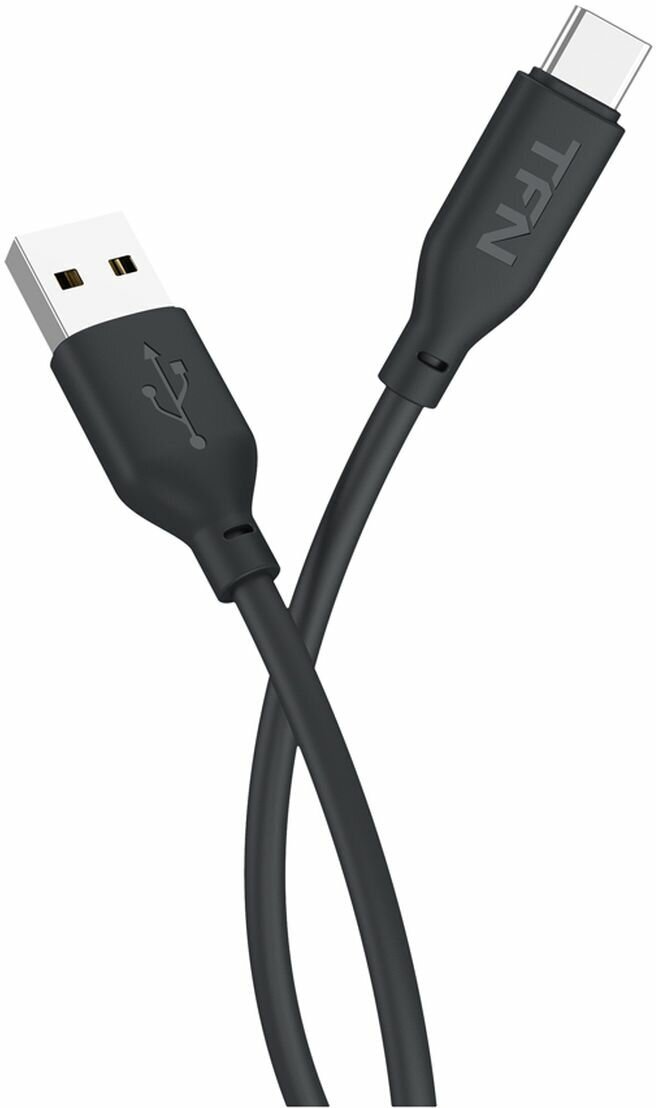 Кабель USB Type-C TFN silicone 0.6m black (TFN-C-SIL-AC06M-BK)