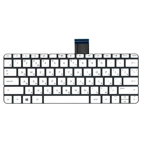 Клавиатура keyboard 792906-001 для ноутбука HP Stream X360 11-P010NR 11-P015wm 11-p025cl 11-P091nr белая без рамки 818₽