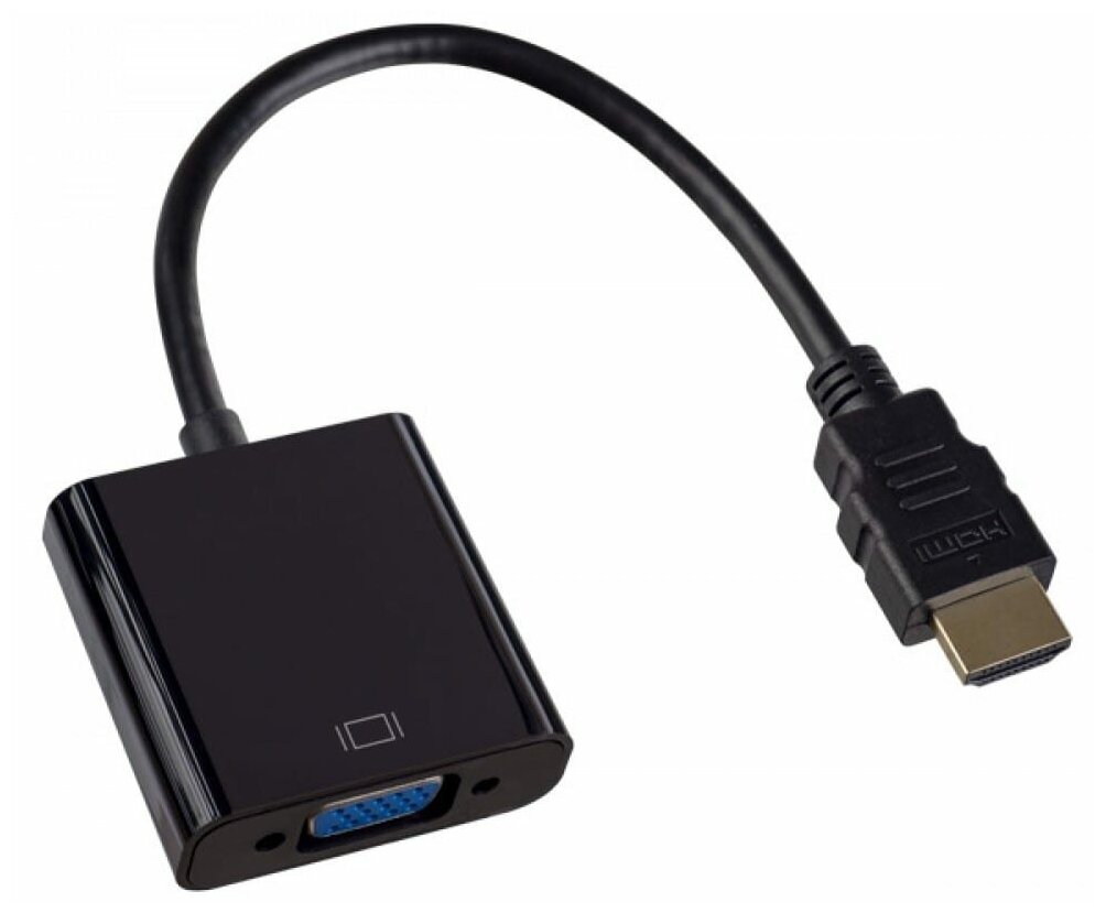 Переходник (адаптер) Perfeo A7022 HDMI-VGA, черный