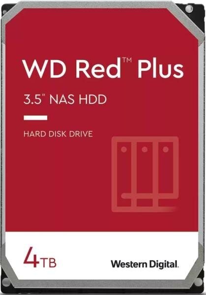 Жесткий диск 3.5 4 Tb 5400 rpm 256 Mb cache Western Digital RED PLUS SATA III 6 Gb/s WD40EFPX