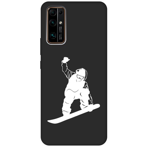 Матовый чехол Snowboarding W для Honor 30 / Хонор 30 с 3D эффектом черный матовый чехол cute stickers для honor 30 хонор 30 с 3d эффектом черный