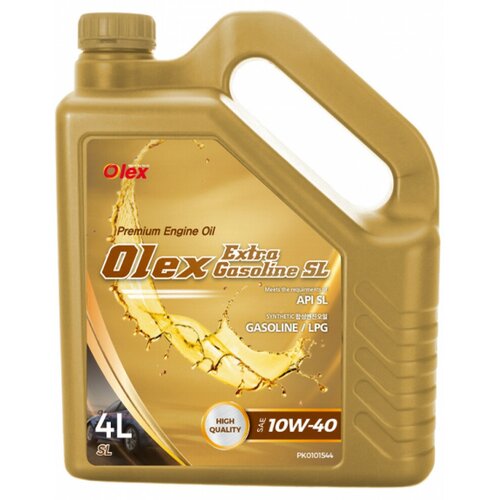 Моторное масло Olex Extra Gasoline SL 10W-40 Синтетическое, объем 4 л