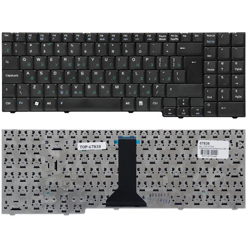 Клавиатура для ноутбука Asus F7 M51 X56 Series Г-образный Enter Черная без рамки PN NSK-U400R 970₽