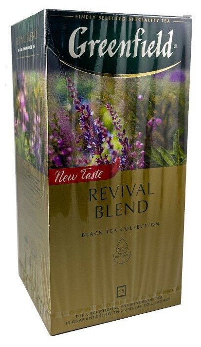 Greenfield Revival Blend (1,7гх25п)чай пак.черн с доб. - фотография № 5