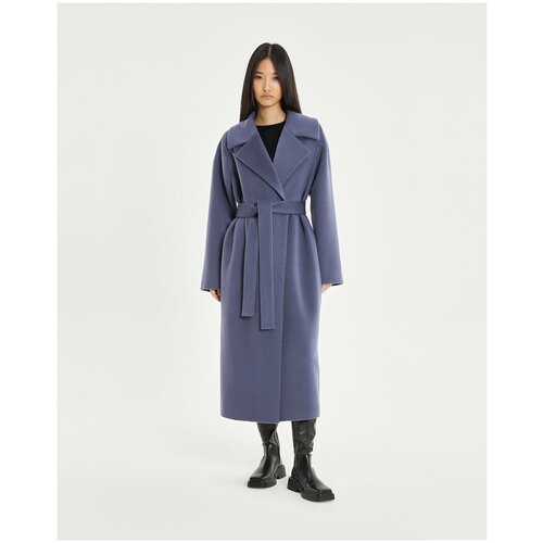Пальто - халат SHI-SHI (46, черника) фиолетового цвета