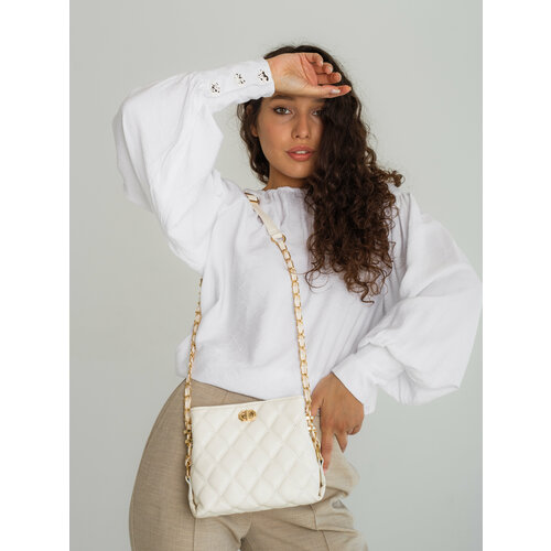 Сумка кросс-боди Akuna, фактура стеганая, черный