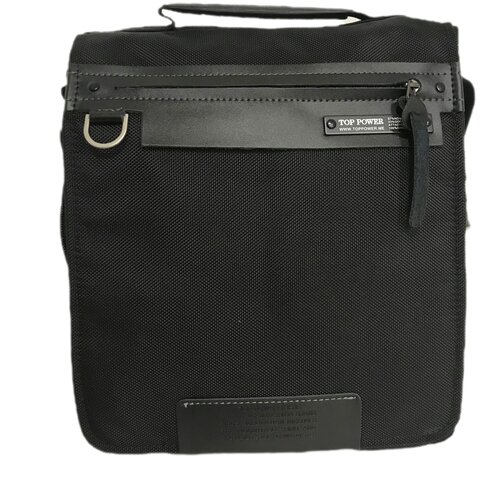 Сумка планшет чёрная с ручкой и плечевым ремнем