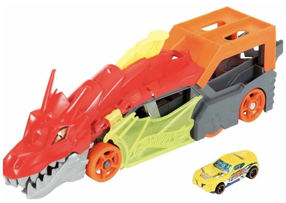 Hot Wheels City Dragon запускающий транспортер