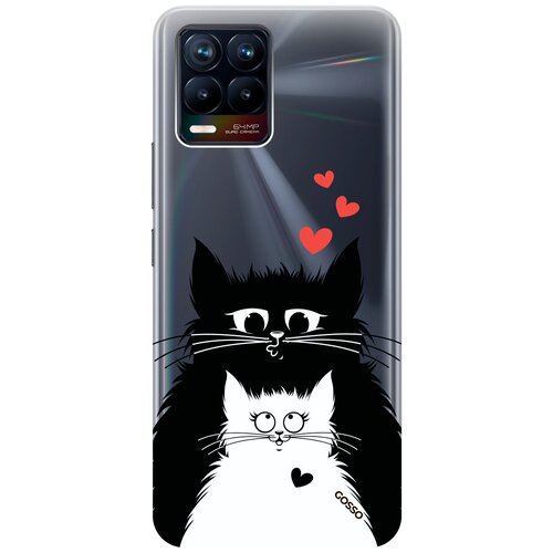 Силиконовый чехол на Realme 8, 8 Pro, Рилми 8, 8 Про с 3D принтом Cats in Love прозрачный силиконовый чехол на realme 8 8 pro рилми 8 8 про с 3d принтом cats прозрачный